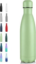 Volhoply 17oz Insulated Stainless Steel Water Bottle, Double Wall Vacuum Flask, Keeps Cold 24h & Hot 12h, Available in Packs of 1, 4, or 8（Green,1 Pack） - Image 2