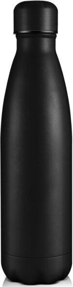 Volhoply 25oz Insulated Water Bottle 1/2/4 Pack, Double Wall Stainless Steel Vacuum Bottles, Keeps Cold & Hot, BPA Free Leak Proof Bottles (Black,1 Pack) - Image 2