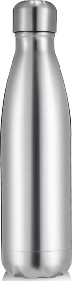 Volhoply 25oz Insulated Water Bottle 1/2/4 Pack, Double Wall Stainless Steel Vacuum Bottles, Keeps Cold & Hot, BPA Free Leak Proof Bottles (Silver,1 Pack) - Image 2