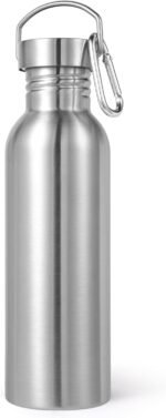 Volhoply 26oz Uninsulated Single Walled Water Bottle, Stainless Steel Reusable Water Bottles with Handle & Carabiner, BPA Free Wide Mouth Water Bottles for Gym Sports Camping（Sliver,1） - Image 2