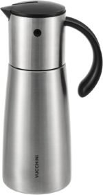 Vucchini Oil Dispenser Bottle Stainless Steel-Auto Flip Kitchen Oil and Vinegar Dispenser Set With Automatic Cap and Stopper - 12.8 oz Non-drip Spout Cruet Bottle - Image 2