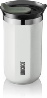WACACO Octaroma Lungo Vacuum Insulated Coffee Mug, Double-wall Stainless Steel Travel Tumbler With Drinking Lid, 10 fl oz(300ml), Ceramic White - Image 2