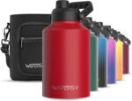 WATERSY 1 Gallon Water Bottle Insulated(Cold for 48 Hrs),BPA Free&Leak Proof,128oz Stainless Steel Water Jug,Big thermo,Large Water Bottle with Handle for Gym,Hiking,Camping&Travel,Red - Image 2
