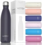 WATERSY Stainless Steel water bottles,17oz/500ml Insulated Water Bottles,Dark Purple metal water bottle Keeps Drink Cold and Hot,BPA Free kids water bottles for School,Gym,Travel,Sports - Image 2