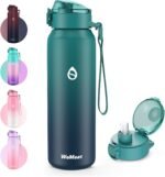 WEMEET 32oz Water Bottle with Removable Straw and Spout Lid Two Ways to Drink, 18/10 Stainless Steel Insulated Water Bottle, BPA-Free, Leak Proof, Double wall, for Sports, Gym - Image 2