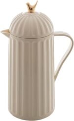 WOLFF 1 Liter White Bird Thermal Coffee Carafe, Plastic Exterior with Glass Lining Insulated Beverage Dispenser for Hot and Cold Drinks, Thermos Bottle for Tea, Water Pitcher - White, 34floz/1L - Image 2