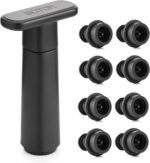WOTOR Wine Saver Vacuum Pump with 8 Stoppers, Wine Stopper & Preserver, Reusable Bottle Sealer Keeps Fresh, Ideal Accessories Gift (Flat Handle) - Image 2