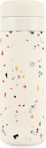 W&P Porter Insulated Bottle 20 oz | Clean Taste Ceramic Coating for Water, Coffee, & Tea | Wide Mouth Vacuum Insulated | Dishwasher Safe, Cream Terrazzo - Image 2