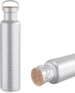 Water Bottle 2.0-1L Insulated Stainless Steel Flask with Numbers, Double Walled Vacuum Thermos for Hot & Cold Drinks, 34 oz BPA-Free Water Activator Bottle - Image 2