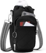 Water Bottle Carrier Bag with Strap, Water Bottle Purse with Phone Pocket 40oz for Walking Hiking - Image 2