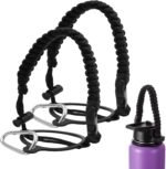 Water Bottle Handle Strap Paracord Handle Strap Cord with Carabiner Fits Wide Mouth Bottles 12oz to 64oz - Image 2