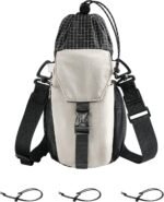 Water Bottle Holder with Strap 40/32 oz Crossbody Water Bottle Purse Bag for Women Men with Phone Pocket for Hiking Walking Gym Cycling - Image 2