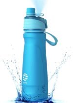 Water Bottle Stainless Steel Insulated - Mist & Sip Cooling Function Portable - Large 24OZ, BPA-Free, Leak-Proof, Silicone Spout Cover, Lightweight for Gym School Camp Sport Play Cycling Light Blue - Image 2