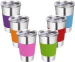 Water Tumbler with Lids, 6 Pack Stainless Steel Spill Proof Reusable Stacking 16oz Drinking Cups with Lids for Kids and Adults - Image 2
