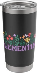 Wildflower Floral Clementine First Name Mother's Day Women Stainless Steel Insulated Tumbler - Image 2