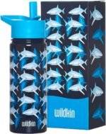 Wildkin Kids 18oz Stainless Steel Water Bottle – BPA-Free, Leakproof, Insulated, Easy-Clean - Sharks - Image 2