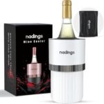 Wine Chiller for 750ml Bottles | Portable & Iceless, Keeps Wine/Champagne/Beer Cold 6+ Hours | Vacuum Insulated Stainless Steel | Ideal for Outdoor, Parties & Gifts – White - Image 2