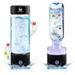 WisePulse Hydrogen Water Bottle Generator, Up to 4500+PPB, 15OZ Upgrade Hydrogen Water Bottle - SPE PEM Tech, Rechargeable Hydrogen Rich Water Glass Bottle, Portable Hydration & Healthy Gift - Image 2