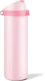 Xtusimple 24 oz Insulated Water Bottle with Straw, Stainless Steel Water Bottle with 2-in-1 Push-Button Spout & Quick-Flip Straw, Fits Car Cupholder, Leakproof, for Gym, Travel, School, Camping, Pink - Image 2