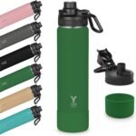 Y TOP 24oz Insulated Water Bottle Cup Holder Friendly, Leak Proof Spout Lid, Double Wall Insulation, Dishwasher Safe, Easy Clean Stainless Steel Water Bottle for Gym Kids Sports Travel School Hiking - Image 2