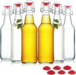 YEBODA Clear Glass Beer Bottles for Home Brewing with Easy Wire Swing Cap & Airtight Silicone Seal 16 oz- Case of 6 - Image 2