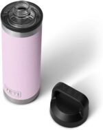 YETI Rambler Bottle Chug, Vaccum Insulated Stainless Steel Bottle with Leakproof Chug Cap, Cherry Blossom, 18 oz (532 ml) - Image 2