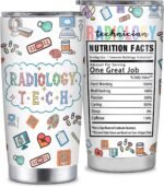 YILOWEMY Radiology Gifts for Men and Women, Funny Radiology Personalized Gifts, 20oz Insulated Stainless Steel Tumbler With Lid, Coworker OR Staff Gift, Radiologist Nursing Best Rad Nurse Ever - Image 2