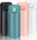 YINJAM Travel Mug Reusable Coffee Cup Insulated Water Bottle Thermal Mug Stainless Steel Leakproof Flask Tumbler for Hot Cold Drinks (Blue, 15 Oz) - Image 2