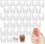 YOUKE OLA 36 Pack Sublimation Shot Glasses Cups with Heavy Base Sublimation Blanks Cute Shot Glass Tumbler Bulk for Heat Press, Personalized Gift, Wedding, Party, Frosted 1.5oz - Image 2