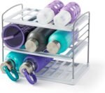 YouCopia UpSpace Water Bottle and Travel Mug Cabinet Organizer, Adjustable Storage Rack for Kitchen Organization, 3-Shelf - Image 2