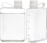 ZAVOOS 2 Pack Portable Flat Water Bottle, 17 Oz BPA Free Plastic Drinking Bottles for Travel, Leakproof Slim Flask for Outdoor Sports Fitness Camping, Fits Purse Pocket - Image 2