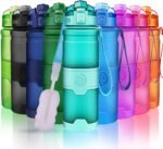ZORRI Sports Water Bottle, 400/500/700ml/1L, BPA Free Leak Proof Tritan Lightweight Bottles for Outdoors,Camping,Cycling,Fitness,Gym,Yoga- Kids/Adults Drink Bottles with Filter, Lockable Pop Open Lid - Image 2