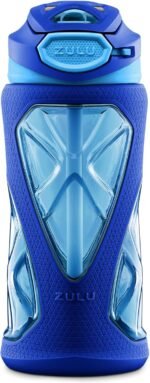 ZULU Torque 16oz Plastic Kids Water Bottle with Silicone Sleeve and Leak-Proof Locking Flip Lid - Image 2