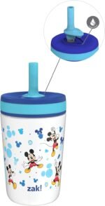 Zak Designs Disney Kelso Toddler Cups For Travel or At Home, 12oz Vacuum Insulated Stainless Steel Sippy Cup With Leak-Proof Design is Perfect For Kids (Mickey Mouse) - Image 2
