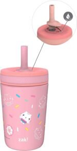 Zak Designs DreamWorks Gabby's Dollhouse Kelso Toddler Cups For Travel or At Home, 12oz Vacuum Insulated Stainless Steel Sippy Cup With Leak-Proof Design is Perfect For Kids (Cakey Cat) - Image 2