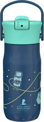 Zak Designs Harmony Kid Water Bottle Benefiting St. Jude, For Travel or At Home, 14oz Stainless Steel is Leak-Proof When Closed and Vacuum Insulated (Space) - Image 2