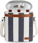 Zormy 3 Bottle Insulated Wine Tote Cooler Bag, Portable Carrier with Corkscrew Opener and Shoulder Strap for Beach Travel Picnic, Unique Carrier - Image 2