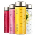 Zukro 16 oz Glass Water Bottles, 4 Pack Reusable Wide Mouth Heat-Resistant Borosilicate Glass Jars with Stainless Steel Lids for Juicing, Smoothie, Protein, Leakproof Juice Bottle, BPA Free - Image 2