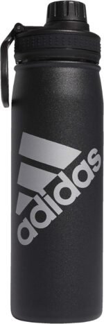 adidas 20 oz Stainless Steel Water Bottle, Insulated Double-Walled 18/8 Metal, Men, Women, Girls and Boys Water Bottles - Image 2