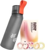 air up® water bottle (22oz) for school, sports, gym | includes 5 scent pods & straw | flavored bottle in grey – also for kids, boys, girls | no calories, sugar-free and suitable for carbonation - Image 2
