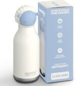 asobu Bestie Bottle Insulated Stainless Steel Water Bottle with Detachable Soft Animal Head Fun Drinking For Kids and Teens with Flexible Reusable Straw 16 Ounce (Sheep) - Image 2