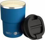 asobu Travel Mug Ceramic Coated Stainless Steel Insulated with Leak and Spill Proof Lid – Fits Standard Cup Holders 12 oz Tumbler (Blue) - Image 2