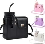 boldblox Outdoor Portable Crossbody Water Cup Purse Bag Water Bottle Carrier Bag with Phone Pocket Tumbler Carrier with Strap - Image 2