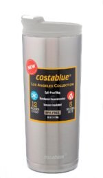 costablue Travel Coffee Mug - 16 Oz. Stainless Steel Insulated Coffee Mug, Leak Proof Tumbler w/Dishwasher Safe Lid, Double Wall Travel Coffee Cup, Reusable Insulated Tumbler for Hot & Cold Beverages… - Image 2