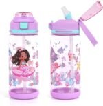 decalsweet Kids Water Bottle 20oz Durable Leak-Proof Plastic Water Cup for Kids Toddlers,With Straw Handle and Pop-Up Spout Cover,Safe for School Sports Daycare Travel & Camp - Image 2