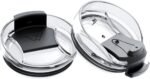 dscvr 2 Pcs Tumbler Replacement Lid Spill Proof, Shatter Resistant, Perfect Fit Lids Compatible with YETI Rambler, Ozark Trails,Fits Inside Diameter of 3.2 inch Tumbler (20 oz., Black) - Image 2