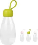 emoi BPA Free Water Bottle, 12oz/360ml Cute Water Bottle with Carrying Strap, Ideal for Kids Boys Girls Students Women Healthy Hydration-Green - Image 2