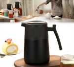 high-end black SUS316 Safe edible materials teapot, 64oz large capacity, Can display temperature, vacuum insulation, suitable for hot water, tea, coffee, drinks, ice cubes, etc. - Image 2