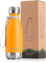 koodee Small Water Bottle for School 9 oz Stainless Steel Double Wall Vacuum Insulated Water Bottle BPA Free, Leak Proof (Mango Yellow) - Image 2