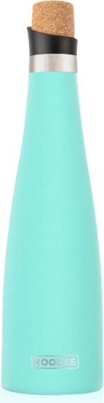 koodee Wine Bottle - 32 oz Insulated Stainless Steel Wine Bottle with Double Wall Vacuum Sealed Lids,for Wine Lovers Keeps Wine Cold for 24 Hours and Hot for 12 Hours (TF blue,1000ml) - Image 2